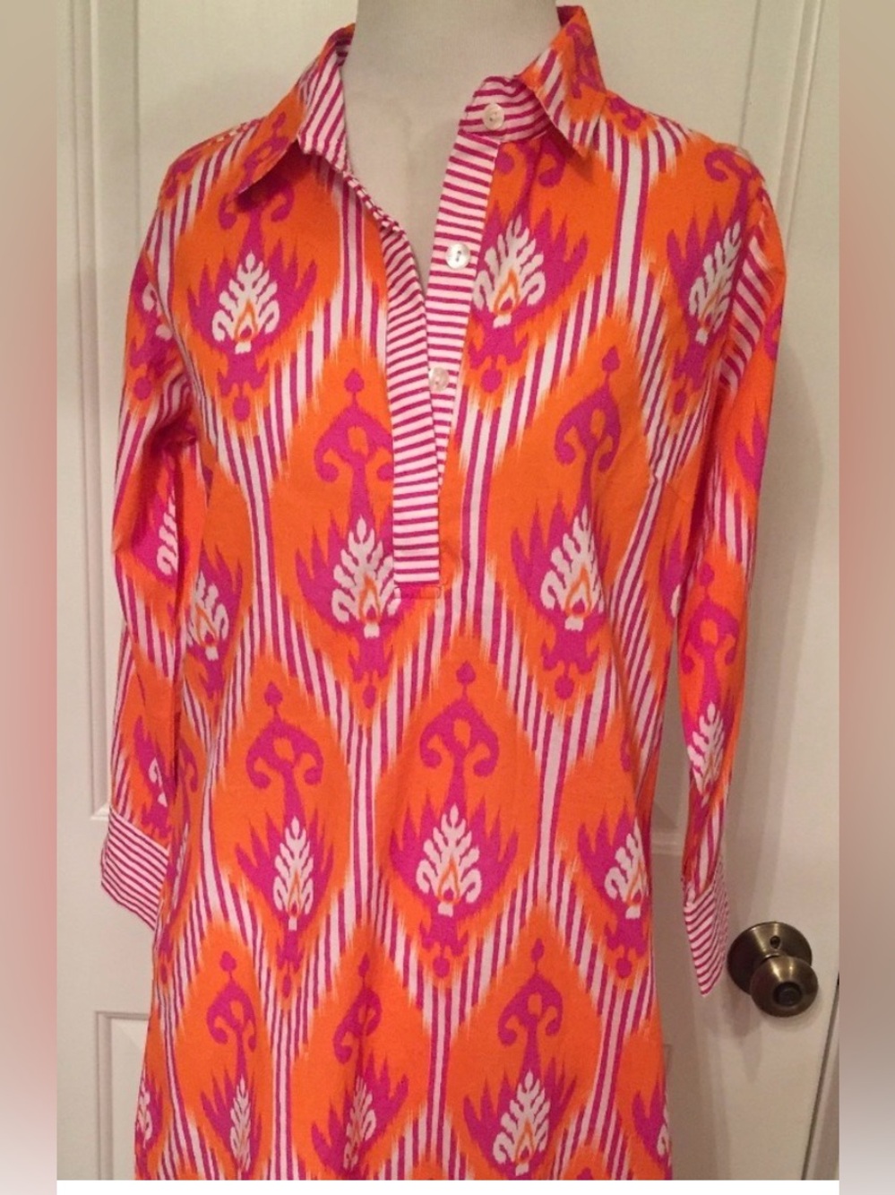 Gretchen Scott Designs Orange & Pink Printed Tunic